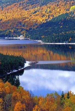 cabin by the lake